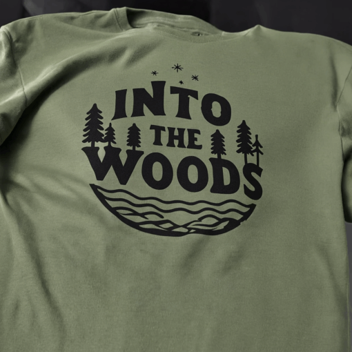 Into the Wild Military Green Mens T-Shirt - Image 4