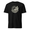 Abstract Waves & Sun Beach Mens T-Shirt - Black