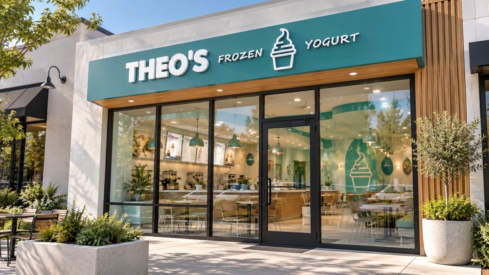 Theo’s Frozen Yogurt: view the website