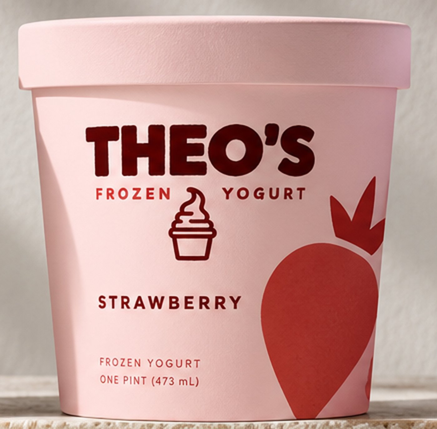 A Theo’s Strawberry pint