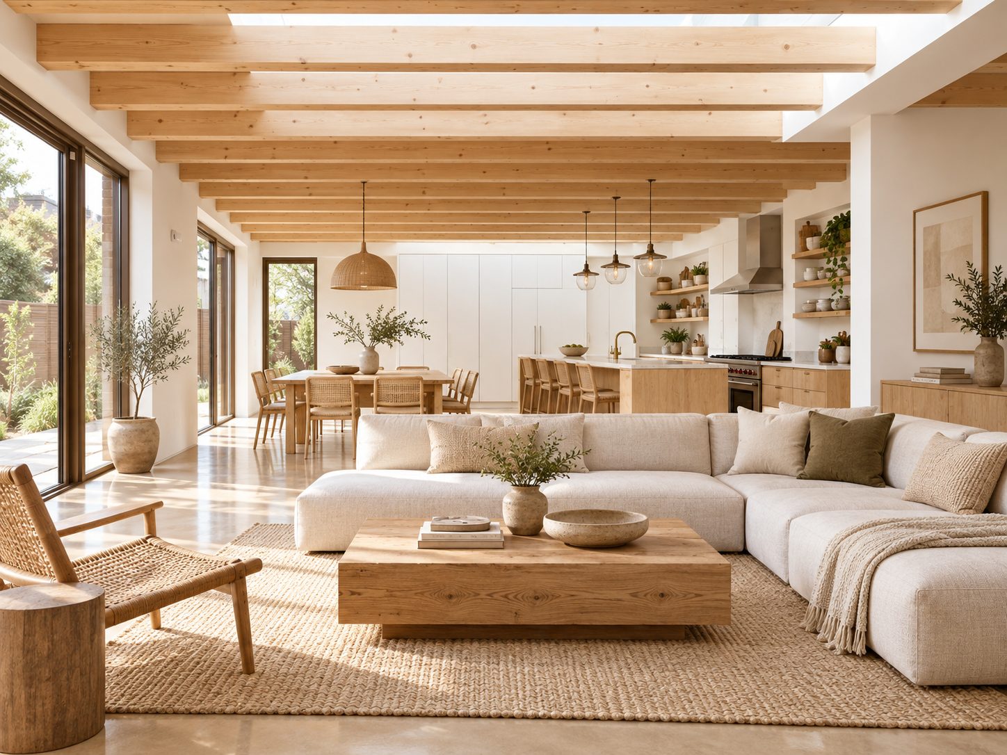 Kitchen and living, Lake Geneva House