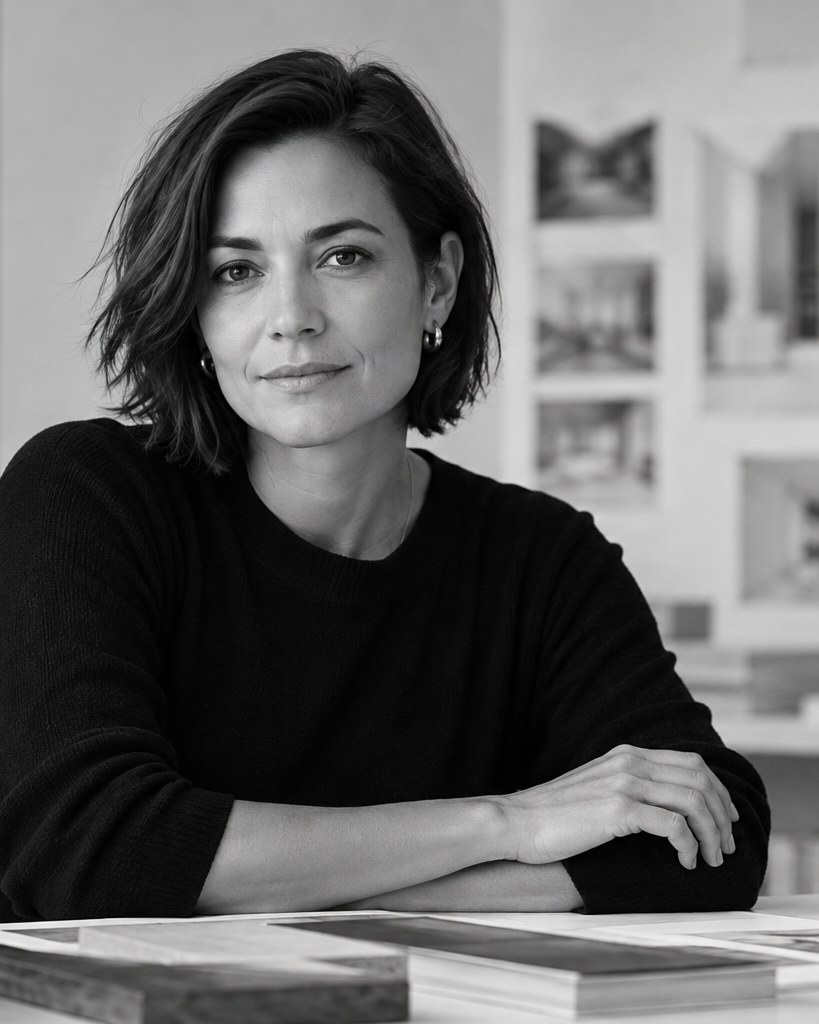 Jessica S. Weiss at the studio table