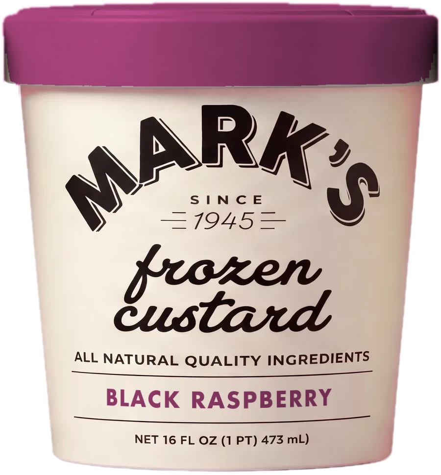 A pint of Mark’s Black Raspberry frozen custard