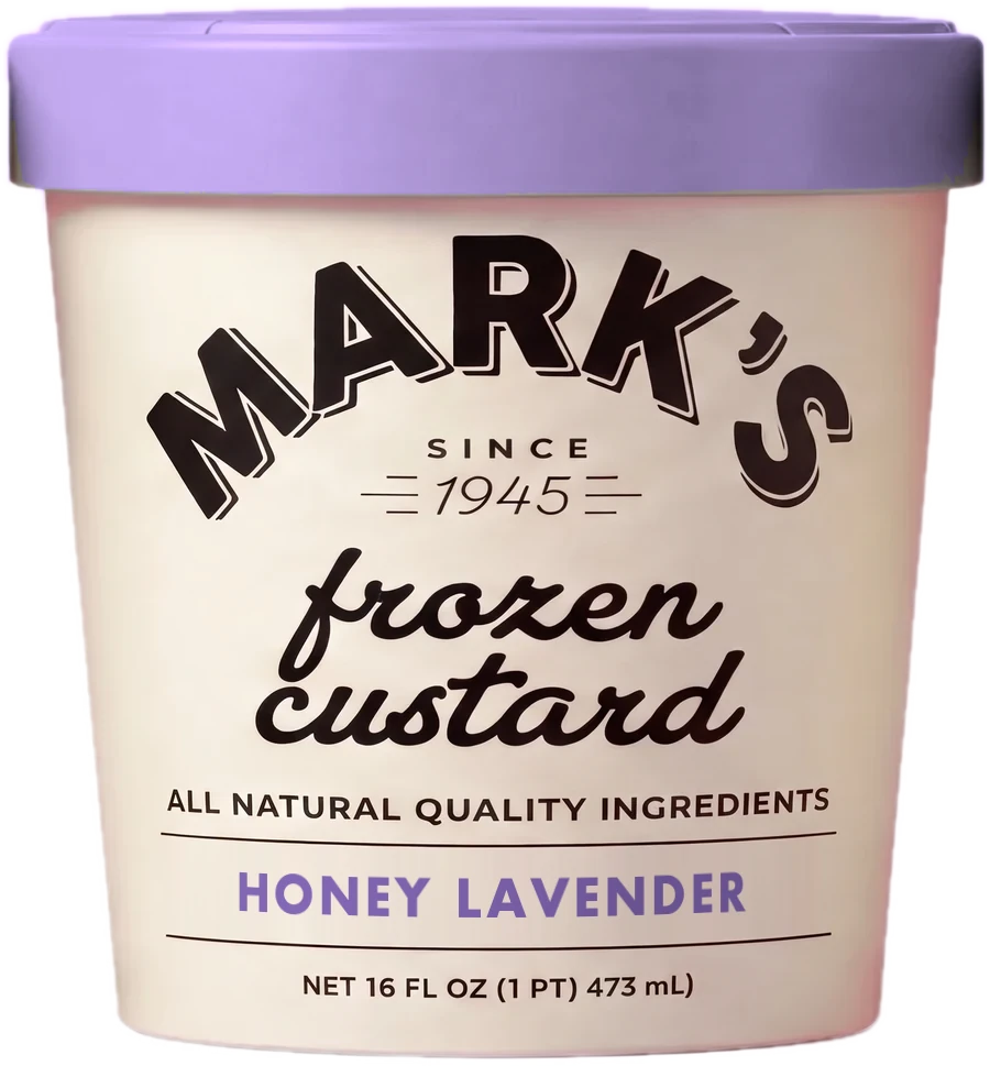 A pint of Mark’s Honey Lavender frozen custard