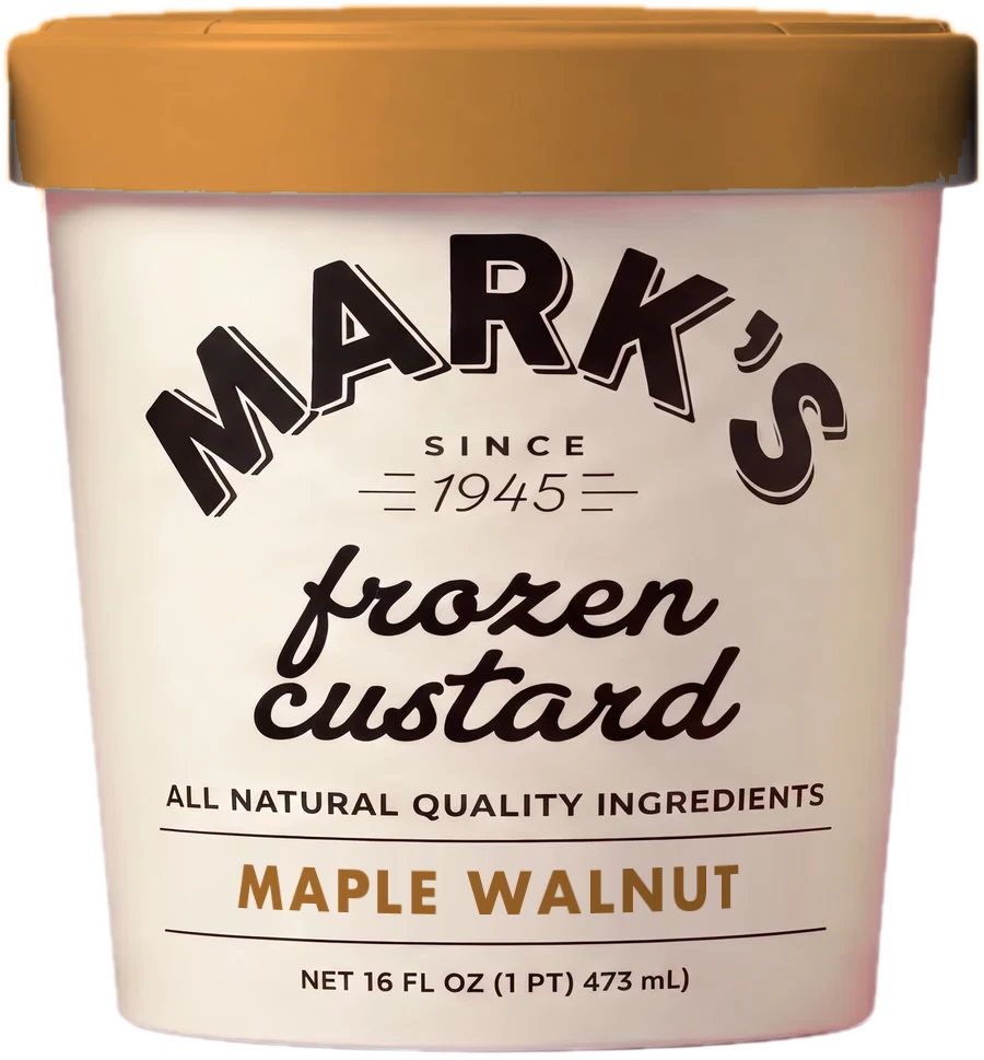 A pint of Mark’s Maple Walnut frozen custard