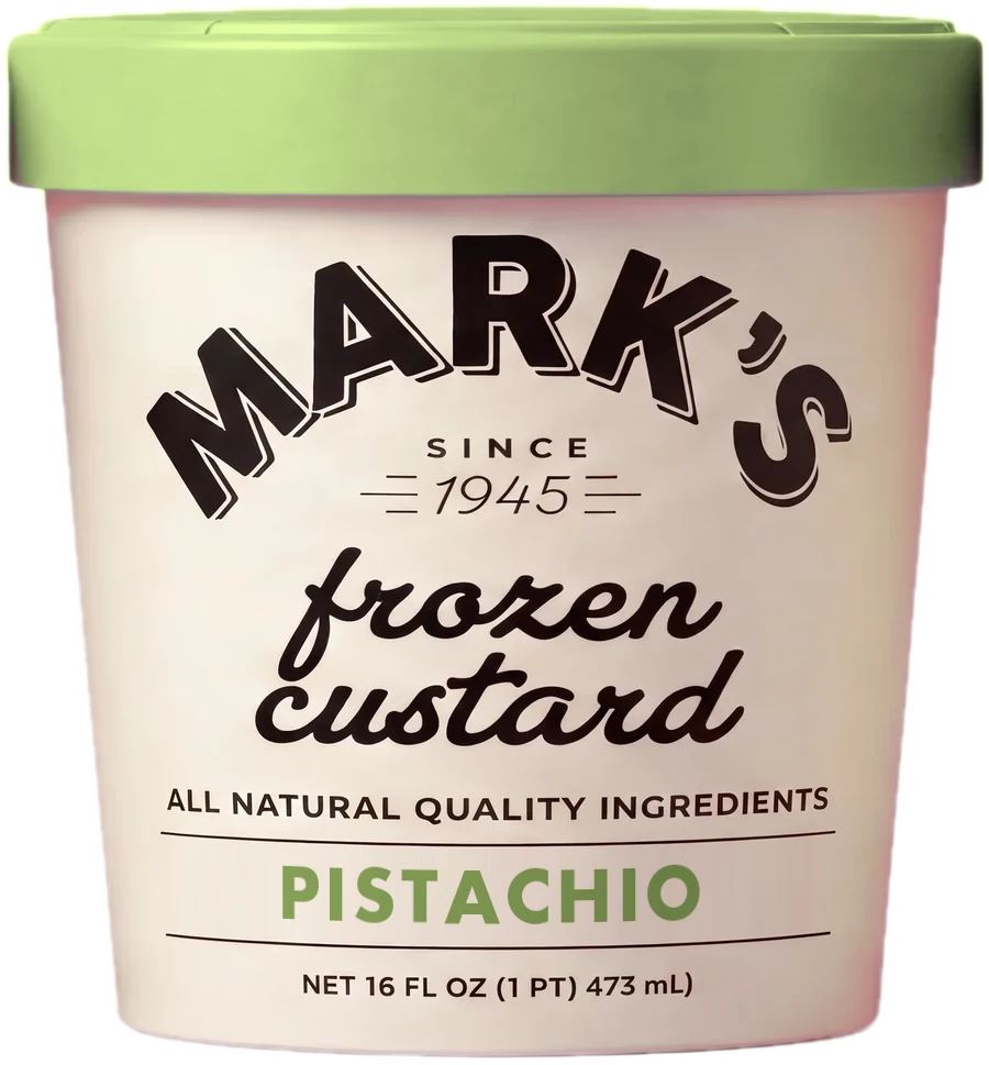 A pint of Mark’s Pistachio frozen custard