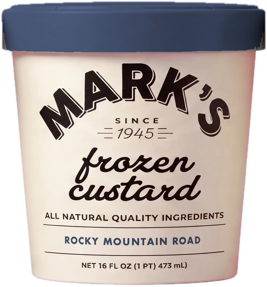 A pint of Mark’s Rocky Mountain Road frozen custard