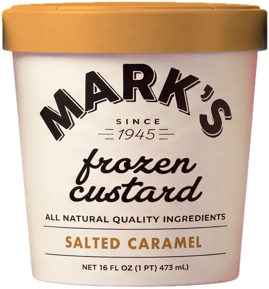 A pint of Mark’s Salted Caramel frozen custard