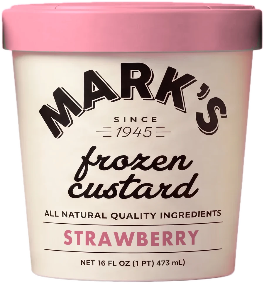 A pint of Mark’s Strawberry frozen custard