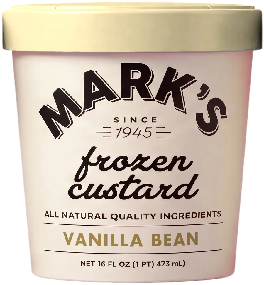 A pint of Mark’s Vanilla Bean frozen custard
