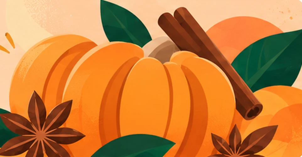 Pumpkins, cinnamon sticks and star anise