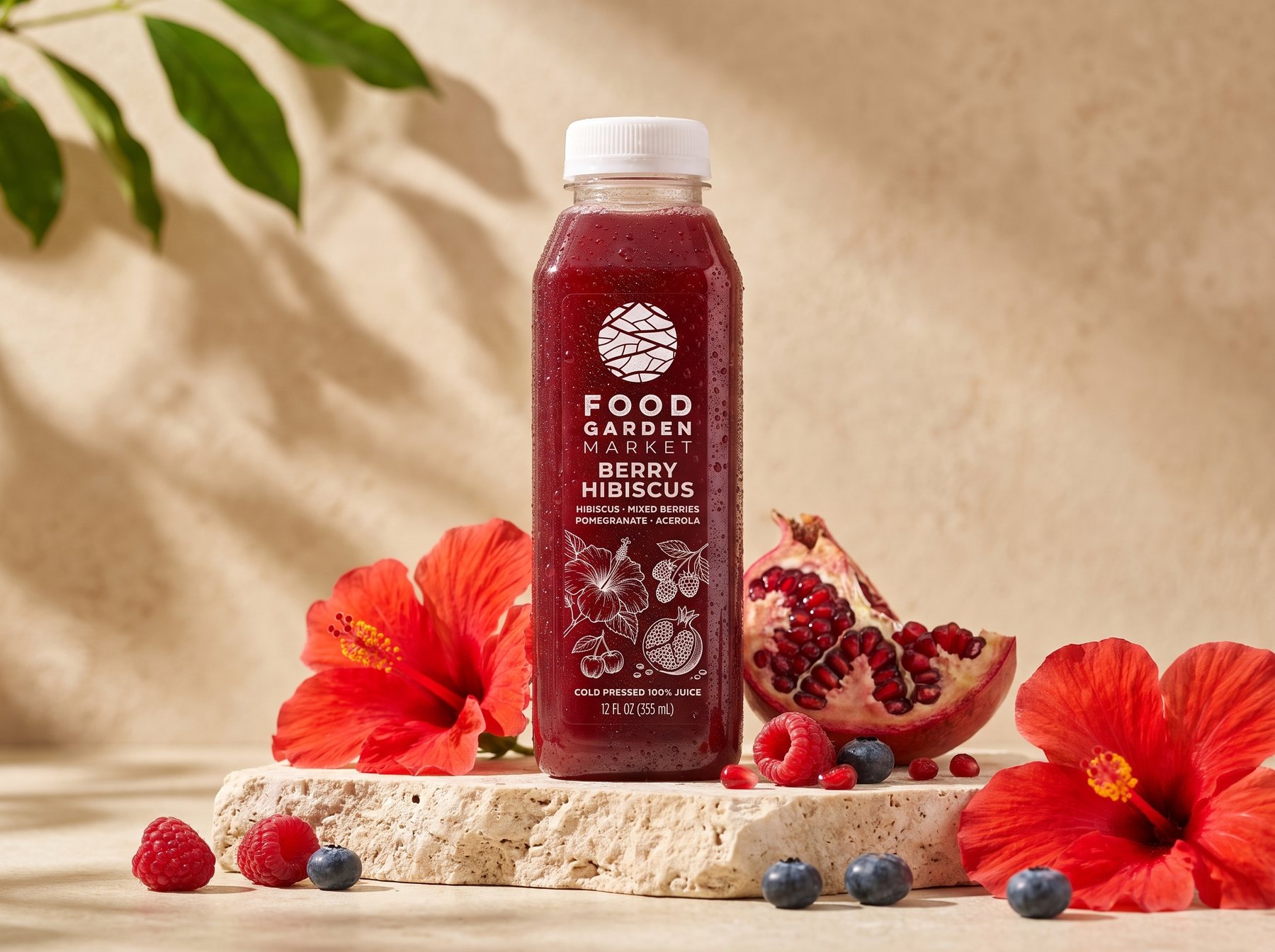 Berry Hibiscus cold-pressed juice