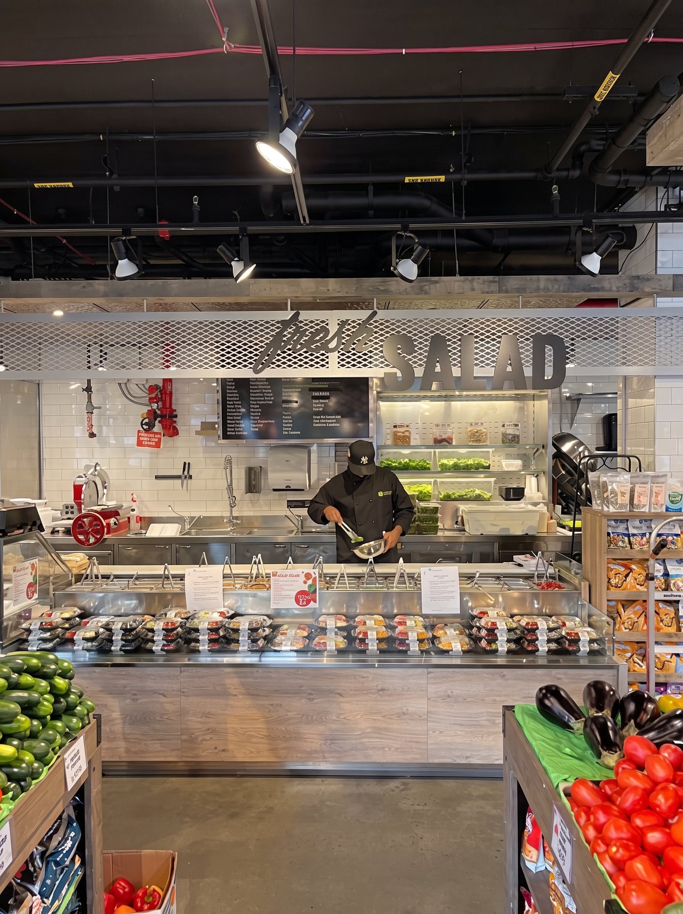 The fresh salad station